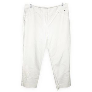 Vintage Cache White Flat Front Dress Pants Size 12